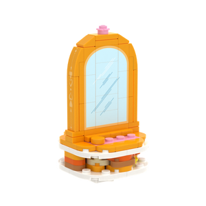 Yellow Arched Dressing Table brick scene accessory, right-side view