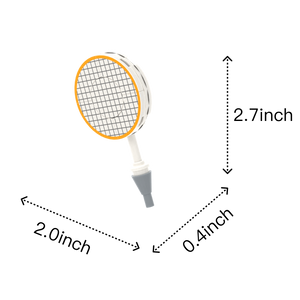 Yellow Badminton brick figure accessory, size guide