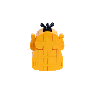 Yellow Duck brick art collectible, back view