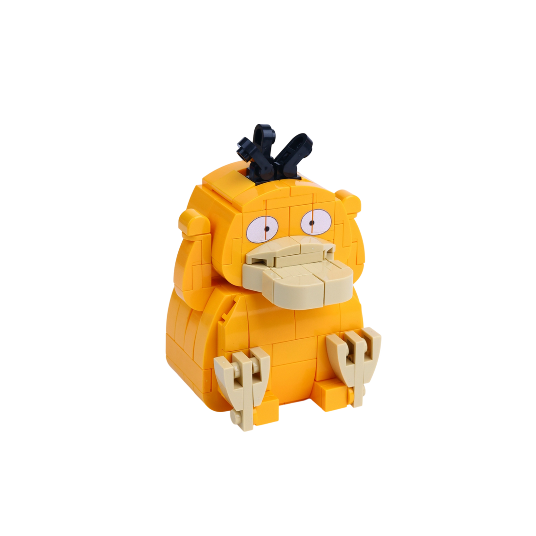 Yellow Duck brick art collectible, left-side view