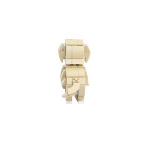 Yellow Labrador dog brick figure, back view
