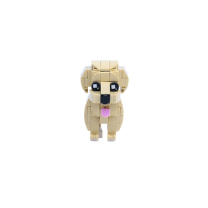 Yellow Labrador dog brick figure, main product view