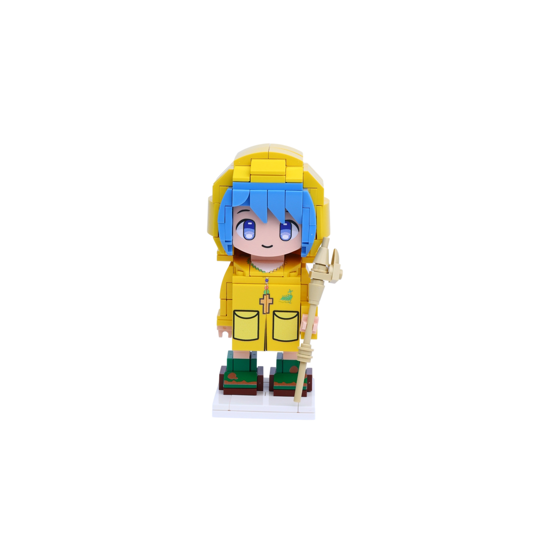 Yellow Raincoat Explorer custom brick figure, main product view