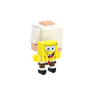Yellow Spotted Block Figure brick figure accessory, left-side view