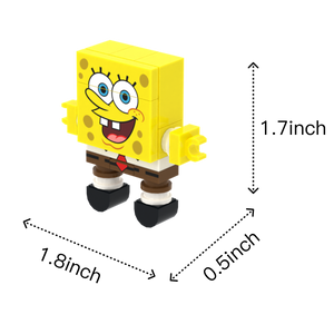 Yellow Spotted Block Figure brick figure accessory, size guide